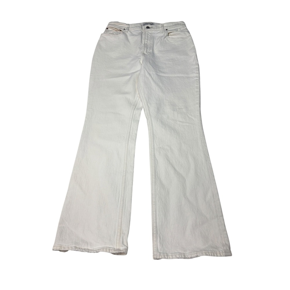 Abercrombie & Fitch Curve Love 70s Vintage Flare Jeans White Womens 30/10S L30